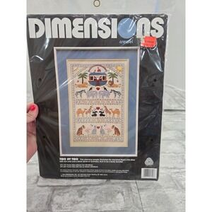 The Animals Came Two By Two Dimensions Cross‎ Stitch 11"x14" SEALED Noah's Ark